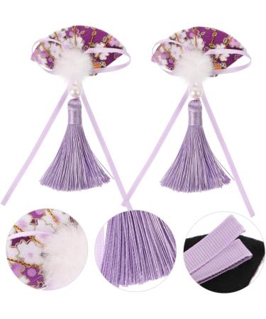 Beavorty Japanese Hair Clip 3 Pairs Scalloped Tassel Hair Clip retro decor headbands for hair clips for plush ball hair clip New Year Headdress New Year Hair Pin blush - Buy Online on GoSupps.com