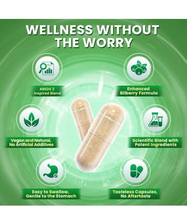 Lutein and Zeaxanthin Supplements - Advanced AREDS 2 Eye Vitamins - Bilberry Supplement for Eyes with Astaxanthin Ginkgo Biloba Sodium Hyaluronate - for Eye Health & Brain Support 120 Capsules 120 Count (Pack of 1) - Buy Online on GoSupps.com