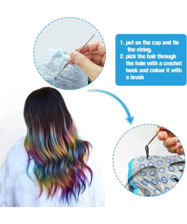 17 Pcs Hair Highlighting Kit with Disposable Frosting Cap and Tools for Salon and Home Hair Dyeing - Buy Online on GoSupps.com