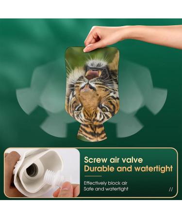 Tiger Hot Water Bottle with Plush Cover - Hand Warmer for Adults & Kids | 26.5x15.3cm - International Shipping Available - Buy Online on GoSupps.com