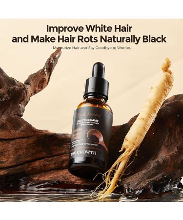 QPASRLAL New Upgraded Version - Black Sesame Hair Fortifying Serum Natural Organic Black Sesame Serum Natural Organic Hair Fortifying Oil - Buy Online on GoSupps.com