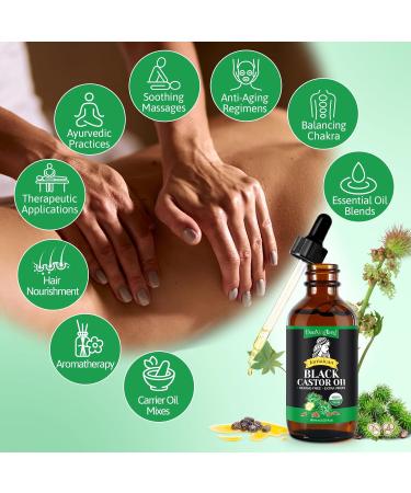 Organic Cold Pressed Castor Oil 2 Pack | 100% Pure Jamaican Black Oil for Hair Growth Eyelashes & Skin - 120ml Glass Bottles - Buy Online on GoSupps.com