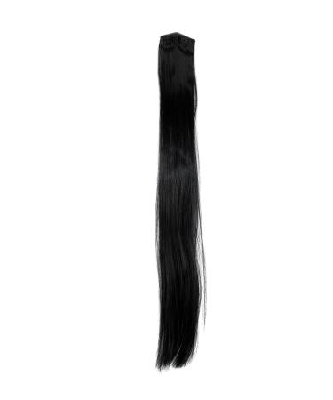 Wig Me Up-Width Extension with 2 clips strand of hair extension hair parts highlight smooth 63cm / 25inch black yzf-p2s25-1 black (1)