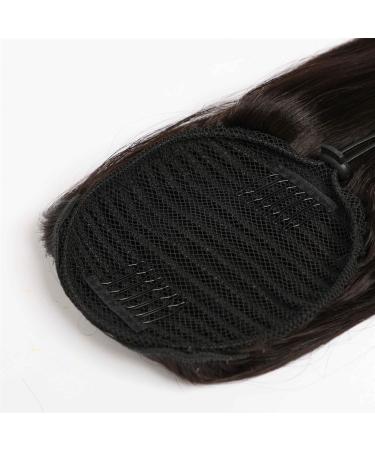 Hair Chignon 8-24 Inch Ponytail Human Hair Extensions Straight Hair with Drawstring Hair Slices Women Black Ponytail Hair Bun Messy Bun Hair Piece (Color : Straight Size : 24 inch) - Buy Online on GoSupps.com