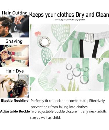 visesunny Barber Cape Green Cactus Polyester Hair Cutting Salon Cape Apron Anti-Static Haircut Water-Resistant Shaving Cloth Beard Shaving Bib Hairdressing Cape Multi Large - Buy Online on GoSupps.com