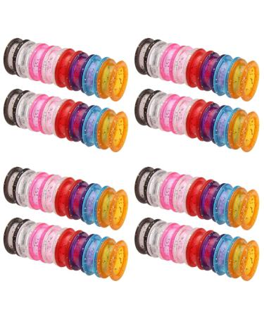 Minkissy 80 STK scissor ring pet scissors for fur care dog care harvester finger handles for scissors made of silicone dog hair scissors for fur penny Dog chips deliveries small 2.5x2.5cmx4pcs different colors x 4 pieces