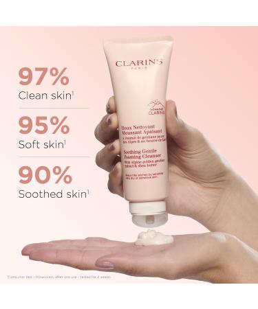 Clarins Soothing Gentle Foaming Face Cleanser - Soap-Free SLS-Free Nourishing Shea Butter | Ideal for Very Dry & Sensitive Skin | 4.2 oz - International Shipping Available - Buy Online on GoSupps.com
