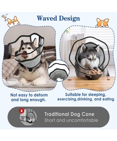 Vavopaw Rauskrause Dog Lick Protection Collar - Waterproof Adjustable Lightweight XXL for Post-Op Recovery | Breathable PVC & Recycled Materials - Gray - Buy Online on GoSupps.com