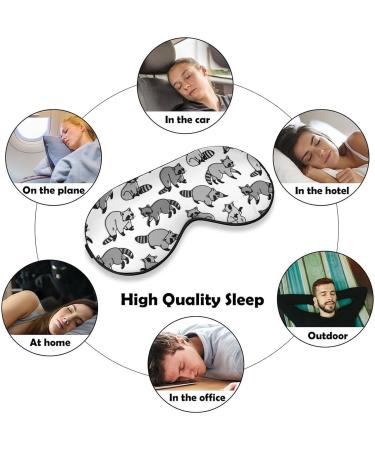 Raccoon Life Sleep Mask - Adjustable Strap Eye Cover for Night Travel and Nap - Buy Online on GoSupps.com