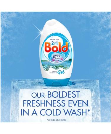 Bold 2in1 Washing Liquid Gel 24 Washes 840 ml + Lenor in-Wash Scent Booster Beads 176 gr Spring Awakening Bundle Scent - Buy Online on GoSupps.com