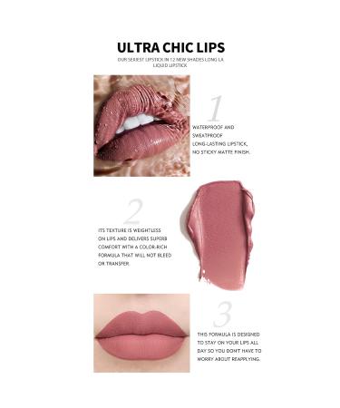 Shop 12 Colors Nude Matte Lipstick & Non-Stick Lip Gloss Set - Waterproof Durable Women's Gift - Buy Online on GoSupps.com