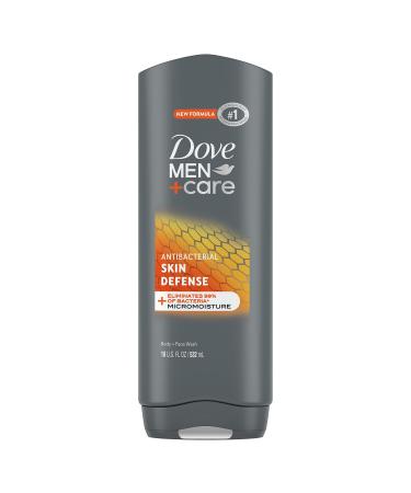 Dove Men+Care Antibacterial Skin Defense Body and Face Wash with 24-Hour Nourishing Micromoisture Technology Body Wash for Men 18 oz