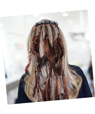 Mikinona Hair Accessories Bohemian Hair Bands Party Cosplay Hairbands Plume Costume Accessories Party Props Decorative Plume Tassel Headdress Plume Tassel Hairbands Headdress - Buy Online on GoSupps.com