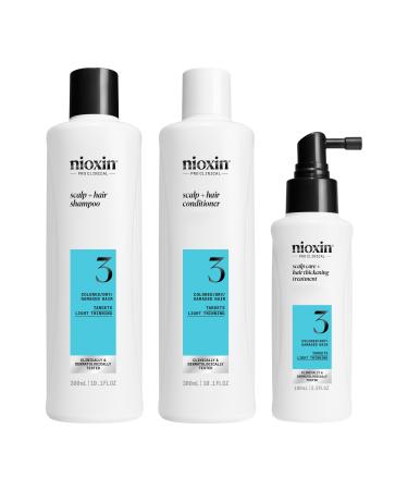 NIOXIN System 3 - for Colored Dry and Damaged Hair Moderate Hair Loss - Kit/Shampoo/Conditioner/Scalp Care