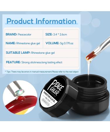 PEACECOLOR 5ML Gel Rhinestone Nail Gel Small Portable Bottle Designed for Nail Decoration Dry with LED or UV Light PD01-015 - Buy Online on GoSupps.com