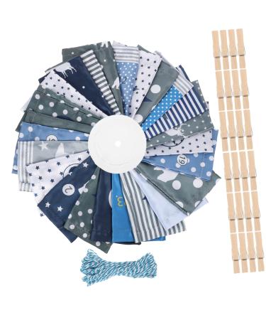 MOBUTOFU 24pcs Christmas Bag Advent Calendar Fabric Bags Christmas Hanging Candy Bags Xmas Candy Wooden