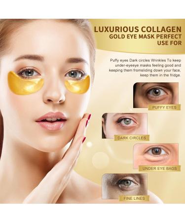 Shop POSTA 50 Pairs 24K Gold Eye Masks | Collagen Under Eye Treatment for Dark Circles & Puffiness | Luxury Gift for Women & Men - Buy Online on GoSupps.com