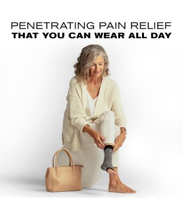 NUFABRX Ankle Compression Sleeve - Pain Relief for Men & Women | Arthritis, Tendonitis, Plantar Fasciitis Support - Buy Online on GoSupps.com