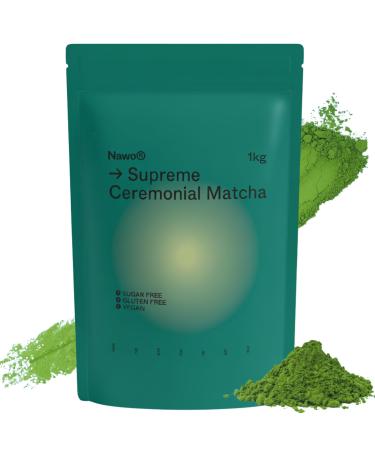 nawo Supreme Ceremonial Matcha Tea - 250g & 500g & 1kg 100% natural and organic professional barista-quality Japanese green tea powder for cafes and home use - NAWO Routines (1kg)