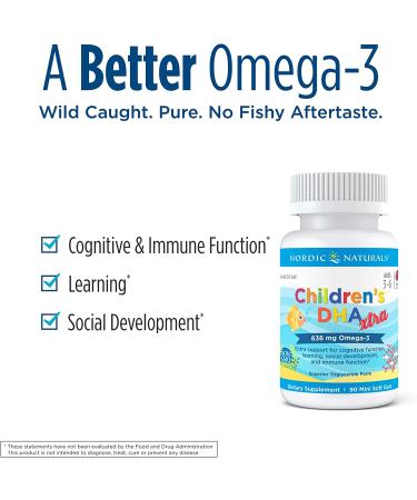Nordic Naturals Children's DHA Xtra Berry 90 Mini Soft Gels | Omega-3 for Ages 3-6 - Buy Online on GoSupps.com