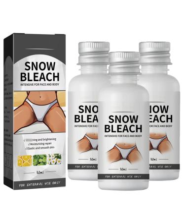 BROEYOUE Snow Bleach Cream for Private Area 30 ml Skin Lightening and Black Removing Cream dark skin dark remover skin whitener for face body 3 pieces
