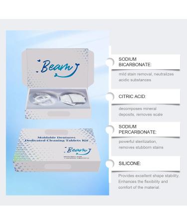 Denture Cleaning Tabs Set For Silicone Dentures - Gentle Fast-Acting Easy To Use - Maintains Cleanliness & Comfort(2PC) - Buy Online on GoSupps.com