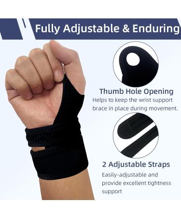 Premium Wrist Brace for TFCC Tears & Ulnar Sided Pain | DRUJ Instability Support | Tendonitis & Arthritis Relief | Carpal Tunnel Wrist Wrap - Right Hand Black - Buy Online on GoSupps.com