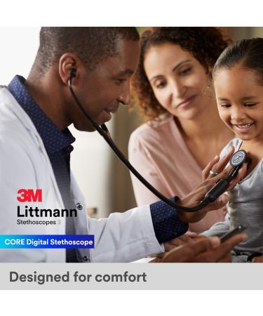 3M Littmann CORE Digital Stethoscope Black 69 cm 8490 - Single Black Chestpiece - Buy Online on GoSupps.com