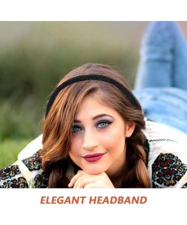 Minkissy Black Lace Hair Hoop Broadside Lace Headband Wide Hair Hoop Floral Lace Headband Gothic Lace Headband for Women Girls (Black) - Buy Online on GoSupps.com