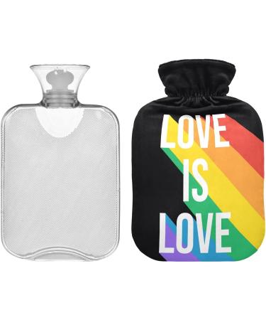 Naanle Love is Love Pride Month Heat Bottle - 1L Transparent Hot Water Bottle for Heat & Cold Therapy Bed Hand & Feet Pain Relief - Buy Online on GoSupps.com