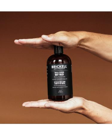 Brickell Men's Invigorating Body Wash - Natural & Organic Shower Gel with Aloe & Jojoba - Sulfate-Free, Tropical Teakwood Scent - 16oz - Buy Online on GoSupps.com