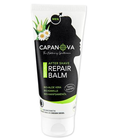 Capanova Natural After Shave Repair Balm 100 ml I Soothing after shave balm for men i moisturizing skin care after shaving i vegan 100% natural
