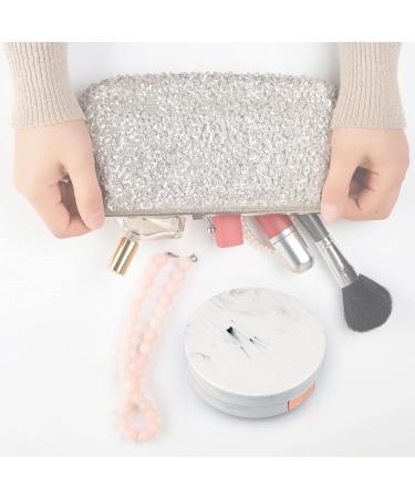 2-Piece Mini Contact Lens Container Set | Portable Travel Case with Mirror - Rose Gold & Silver - Buy Online on GoSupps.com