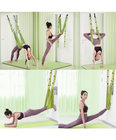 Green Yoga Hammock & Stretching Band - Enhance Flexibility for Yoga Ballet Pilates & Gymnastics | International Shipping Available - Buy Online on GoSupps.com