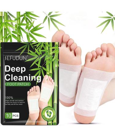 Detox Foot Patches 10pcs Deep Cleaning Herbal feet Pads for Stress Relief Improve Blood Circulation and Sleep by GARNET