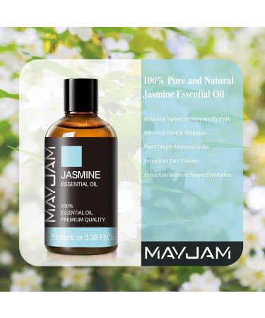 MAYJAM Jasmine Essential Oil 100ML for Diffuser & DIY Home Aromatherapy - 100 ml (Pack of 1) - Buy Online on GoSupps.com
