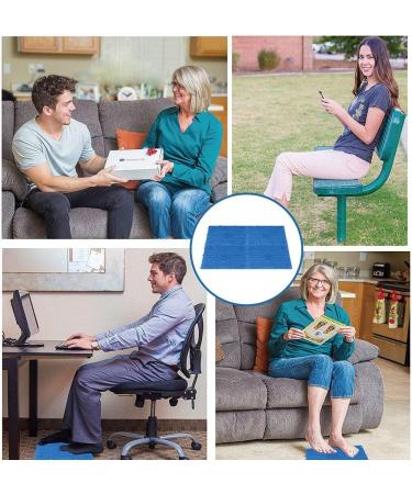 YOBEYI Acupressure Foot Massage Mat Set - Reflexology Walking Toe Plate Pads for Bathroom, Yoga, and Outdoor Games - Anti-Slip, 2 PCS, Blue - Buy Online on GoSupps.com