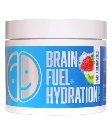 Lithios Brain Fuel Plus Hydration Mix - 30 Servings / 3.9 oz | Strawberry Kiwi & Lemonade Drink Mix | Boost Focus & Performance | Contains Electrolytes Vitamins & Magnesium | Dietary Supplement Strawberry Kiwi Lemonade