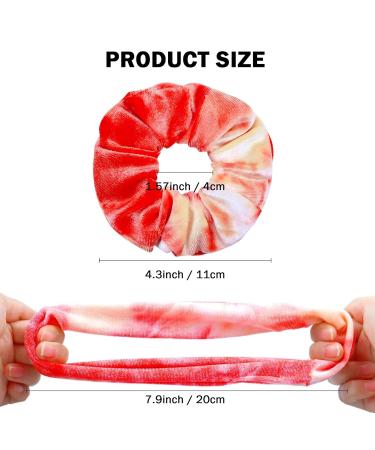 Buy Kavya Tie-Dye Hair Ties for Girls & Women - 12 Soft Elastic Hair Bands | Stylish Scrunchies & Accessories - Buy Online on GoSupps.com