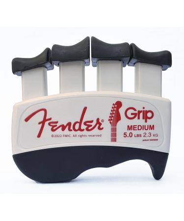 Fender GRIP Hand and Finger Exerciser (Medium - 5lbs / 2.3kg) Best Ergonomic Finger Strengthener to improve play on all stringed instruments (Guitar Bass Violin etc.)