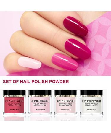 Roseflower Dipping Powder Nails Kit - 6 Colors Nude Dip Powder Starter Set with Base & Top Coat - DIY Salon Quality Manicure at Home - Buy Online on GoSupps.com