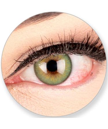 Buy GlamLens Elly Emerald Soft Green Contact Lenses - 3-Month Wear for Dark Eyes | 0.0 Diopters by Meralens - Buy Online on GoSupps.com