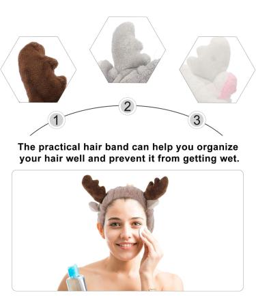 Beaupretty 4Pcs Reindeer Hairband - Festive Makeup Headband Christmas Hair Accessories for Girls & Women | International Shipping - Buy Online on GoSupps.com