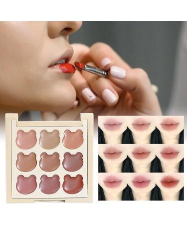  Duroecsain Lip Gloss Palette - 9 Matte Shades for Women - Cosmetic Palette - Lightweight Velvety Finish Compact Size for Travel School Dates & Events - Buy Online on GoSupps.com