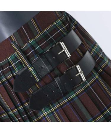 Men's Scottish Skirt - Stylish High Waist Punk Skirts with Contrast Bags for Excursions | Classic A3 Brown - Buy Online on GoSupps.com