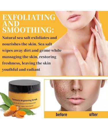 Turmeric Brightening Scrub Turmeric Body Scrub for Lightening Turmeric Dark Spot Remover Body Scrub Smooth Skin - Buy Online on GoSupps.com