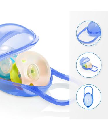 Portable Blue Baby Pacifier with Travel Case | E-Commerce | International Shipping - Buy Online on GoSupps.com