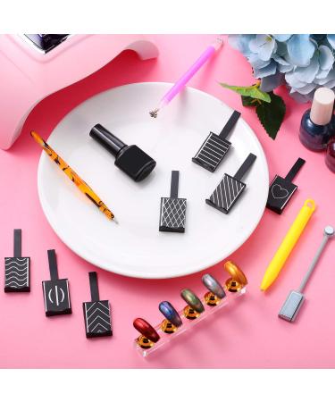 15-Piece Nail Magnet Tool Set for DIY Gel Polish Nail Art | Double-Ended Magnetic Pen, Plate, Stick | Magnet Wand Board for Professional Results - Buy Online on GoSupps.com