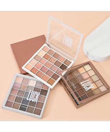 Nude Pink Brown Eyeshadow Palette - 25 Colors, Matte & Shimmer, Highly Pigmented, Hypoallergenic Eye Makeup - Oatmeal Milk Tea - Buy Online on GoSupps.com