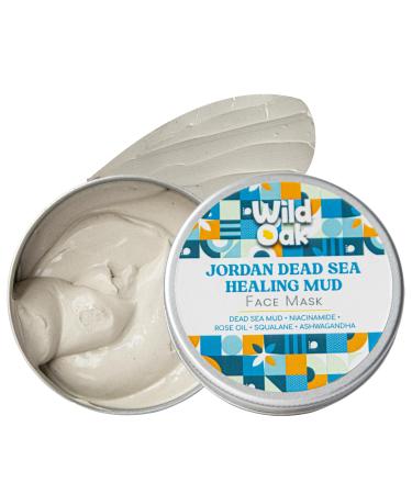 WildOak Dead Sea Healing Mud Clay Mask for Face & Body | 2% Niacinamide Calendula & Zinc Oxide | Paraben & Sulphate Free | Blemishes Evens Skin Tone Enhances Radiance | For All Skin Types | 3.52 oz Rose 3.58 Ounce (Pack of 1)